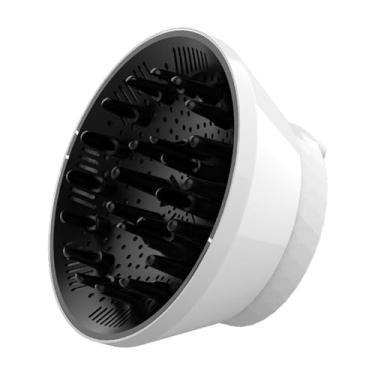 Imagem de Milageto Acessório difusor universal adequado para secador de cabelo de 3,5-8cm, ferramenta de salão para cabelos cacheados, profissional prático, branco