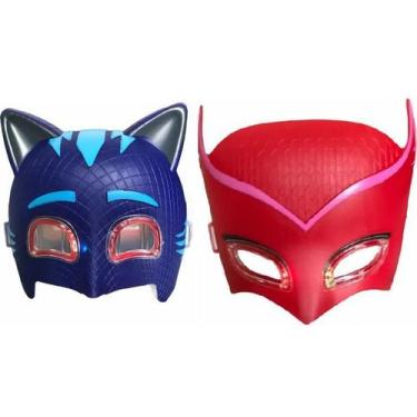 Imagem de Kit 2 Máscaras Heróis Pj Masks Com Led/Luz Corujita E Menino Gato - Pj