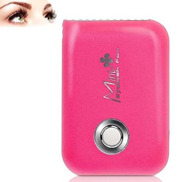 Imagem de Mini secador de cílios recarregável por USB suprimentos de extensão de cílios ferramentas de maquiagem ar condicionado portátil 3 velocidades ventiladores portáteis ajustáveis, rosa, 9,5 x 6,8 x 3 cm