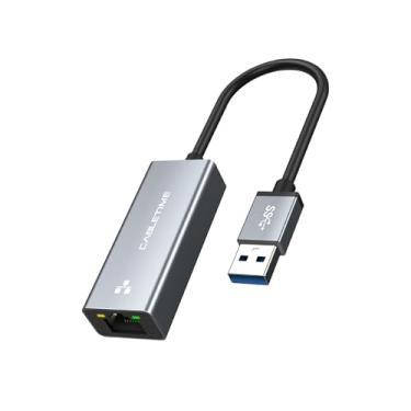 Imagem de Placa Rede Usb A 3.0 Rj45 GigaBit 1Gbps Ethernet CableTime