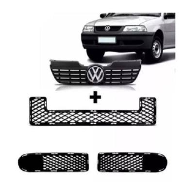 Imagem de Grade Radiador + Milha S/Furo Gol Parati Saveiro G3 Fase 1