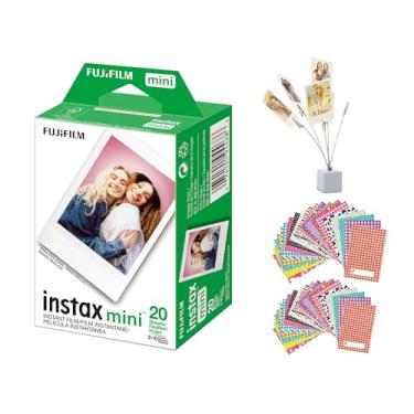 Imagem de Fujifilm Pacote Duplo Instax Mini Filme Instax (Total 20 Shoots) + 20 Molduras de Filme Adesivos + Porta-Buquê de Foto