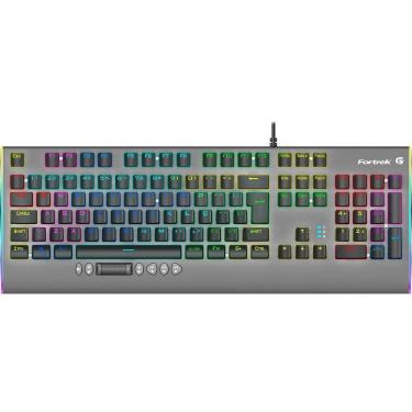 Imagem de Teclado Gamer Fortrek Cruiser RGB Mecânico USB Switch KRGD Crystal Grafite - 70549