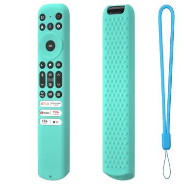Imagem de Hi Color Capa de silicone para TCL RC813 FMB1/RC923/RC902V capa protetora para controle remoto TCL Smart TV RC813 FMB1 capa (menta)