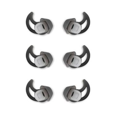 Imagem de MMYQXI Pontas de substituição para fones de ouvido pequenas pontas de silicone compatíveis com Bose QC20 QC20i SoundSport SIE2i IE2 IE3 pontas de borracha para fones de ouvido 3 pares, preto