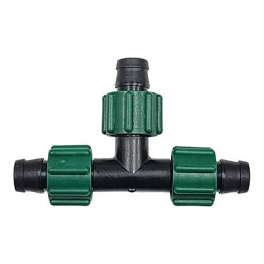 Imagem de Pacote com 10 - Feito nos EUA - Tubo de irrigação de fita gotejamento premium, camiseta de 3 vias (5/20.3 cm ou .1,587.5 cm - .1,638.3 cm) Conector Perma-Loc universal Encaixe de travamento farpado -