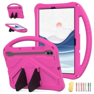 Imagem de UUcovers Capa infantil para Samsung Galaxy Tab S9 FE 5G 10,9 polegadas/Tab S9 11 polegadas 2023 e Tab S8/Tab S7 27.9 cm 2022/2020 (SM-X510/X710/X700/T870) com suporte S-Pen, suporte/alça macia EVA à