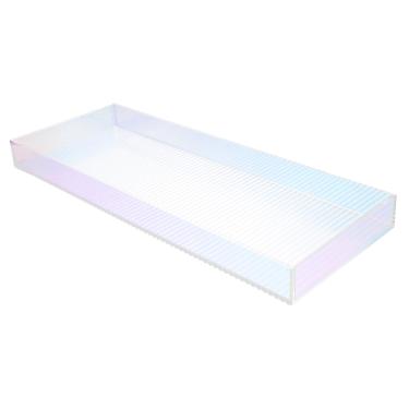 Imagem de Bandeja de banheiro de acrílico Bandeja de tanque de vaso sanitário Bandeja de entrada Maquiagem Banqueta de vaidade Cômoda Organizador de perfume acrílico Banheira Bandeja coletora de acrílico Suport