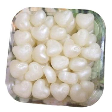 Imagem de Sabonete Artesanal Mini Coração Perolado - Escolha a quantidade, cor e Aroma (100, Branco com Rosas Brancas)