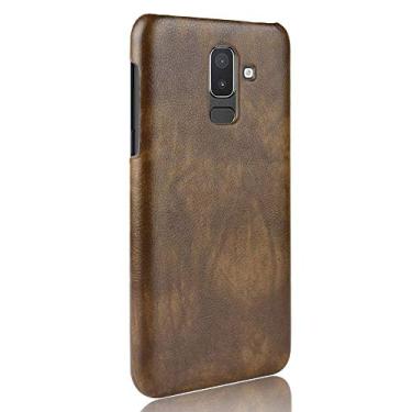 Imagem de Capa para Samsung Galaxy J8 2018, capa para celular Rugged Shield 360° Proteja seu telefone capa de couro granulado para Samsung Galaxy J8 2018