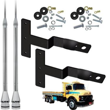 Imagem de 2 Antena Móvel PX Marinox 2,70 Metros Prolongador Inox 60cm Pl-2003 + 