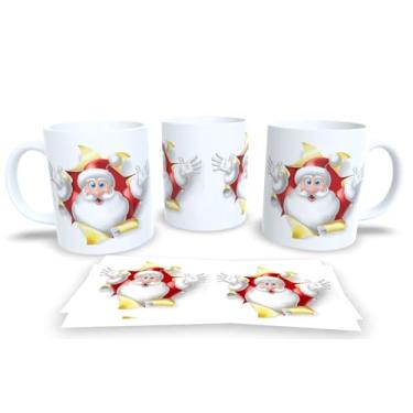 Imagem de Canecas de Porcelana Branca Personalizadas Papai Noel 5 (Mod.88)