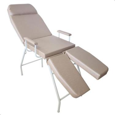 Imagem de Maca 3 Posições Bi-Perna Com Apoio De Braço Rosê Estr Branca - For-Ty