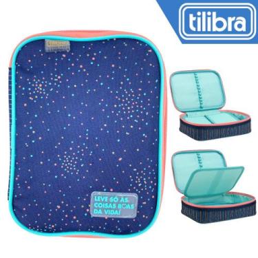 Imagem de Estojo Box Jumbo Tilibra Escolar Grande Académie Dots