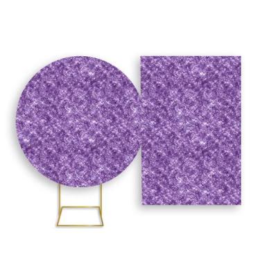 Imagem de Painel De Festa Redondo 1,50x1,50 + Painel Vertical 1,50x2,20 - Efeito