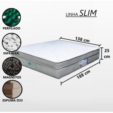 Imagem de Colchão Massageador Casal Padrão Com Espuma D33 Firme - ALLMAG, Cinza 