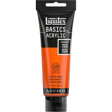 Imagem de Tinta Acrílica Liquitex Basics 118ml 620 Vivid Red Orange