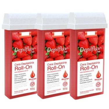 Imagem de Kit 3 Refil Cera Depilatoria Corporal Profissional Depilação Roll On D