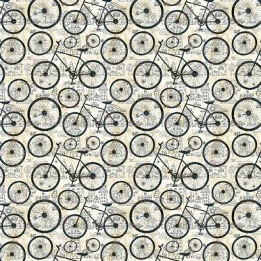 Imagem de Papel Parece Bicicleta Cidade Vilarejo Adesivo Sala Quarto - LRP