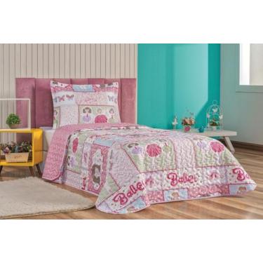 Imagem de Colcha Cobre leito infantil estampada Duo Face Solteiro 2 pç - Safira 