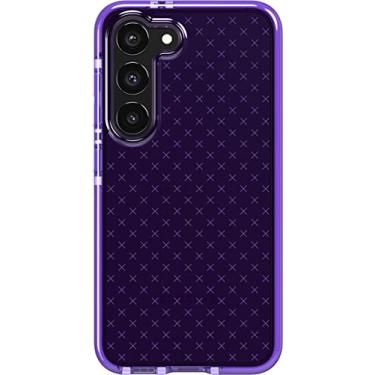 Imagem de tech21 Capa para celular Evo Check para Samsung Galaxy S23 - Digi Purple 4,9 m Proteção contra quedas à prova de choque e resistente a arranhões