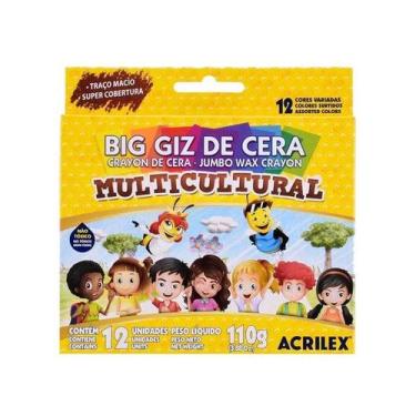 Imagem de Big Giz De Cera Multicultural 12 Cores Acrilex