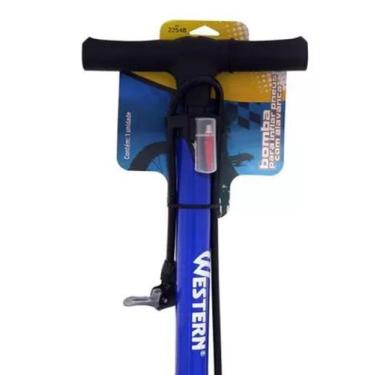 Imagem de Bomba ar 60cm alavan / encher pneus, inflar bolas e para bike - wester