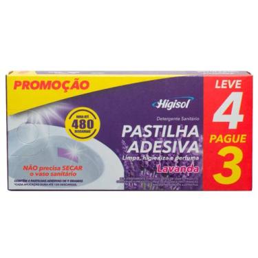 Imagem de Pastilha Sanitária Adesiva Leve 4 Pague 3 de Privada Higisol 9gr Lavan