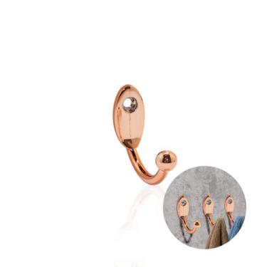 Imagem de Cabide Gancho Zamac Cor Rose Pequeno - Criativa, Rose