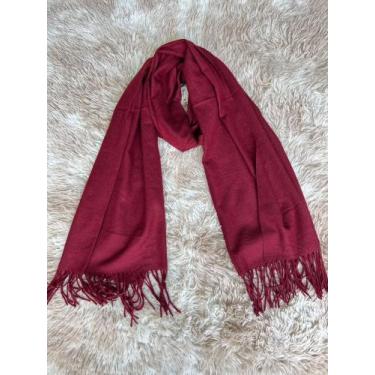 Imagem de Lenco Cachecol Echarpe Grosso Lisa Basica Importado Tamanho 190x72cm p