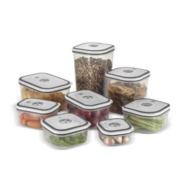 Imagem de Conjunto 8 Potes Electrolux Herméticos Freezer E Microondas, Cinza