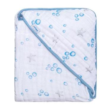 Imagem de Toalha com capuz soft estampa bolhas star - Era Uma Vez