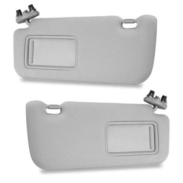 Imagem de Nakuuly Viseira cinza compatível com Toyota Corolla 2007 2008 2009 2010 2011 2012 2013 lado esquerdo do motorista e lado direito do passageiro com espelho substitui # 74320-02711-E0 74310-12L80-B0