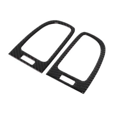 Imagem de TUCKBOLD Adesivo de moldura de saída de ar condicionado lateral para Chevrolet Suburban Avalanche Silverado LTZ 07-13 Acabamento interior fibra de carbono preto 1 par