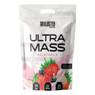 Imagem de Hipercalórico Ultra Mass Reinforce 3kg - Bluster Nutrition, Morango