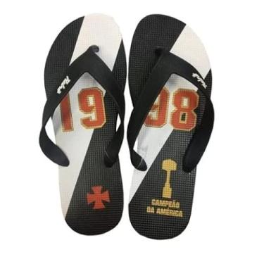 Imagem de Chinelo Domenica Vasco Unissex - Preto+Branco