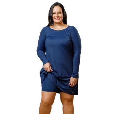 Imagem de Kit Vestido Saída De Praia Proteção Solar UV Manga Longa + Short Cós A