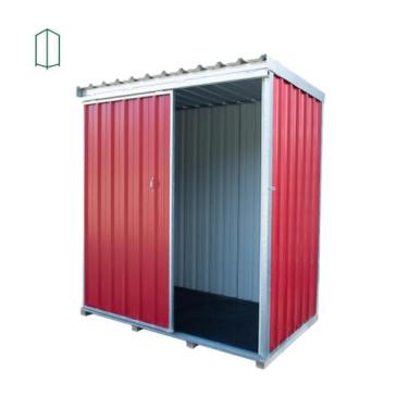 Imagem de Deposito de Aço Mod 04 vermelho porta de correr 1,11 x 1,90 x 2,10m - 