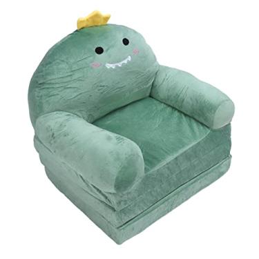 Imagem de Sofá-cama de Dinossauro Fofo - Cadeira Dobrável Preguiçosa de Desenho Animado para, Assento de Uso Duplo para Berçário de bebê Princesa para Crianças e (3 níveis)