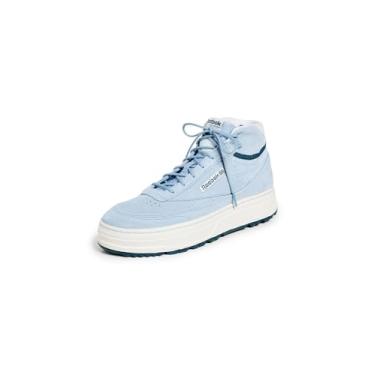Imagem de Reebok Tênis feminino Club C Double Geo Mid, Cinza/Giz/Argolas Azul, 37