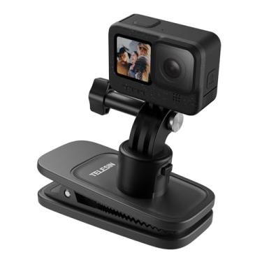 Imagem de TELESIN S2 Clipe de mochila de liberação rápida + suporte magnético, bolsa 360 suporte de alça de ombro para GoPro 12 11 10 9 8 Go Pro Max Insta360 X3 X4 Go3 Ace Pro DJI Action 4 Pocket 3 Acessórios