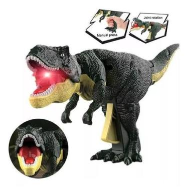 Imagem de Brinquedo Dinossauro Articulado Gatilho Com Luz E Som E Movimentos - T