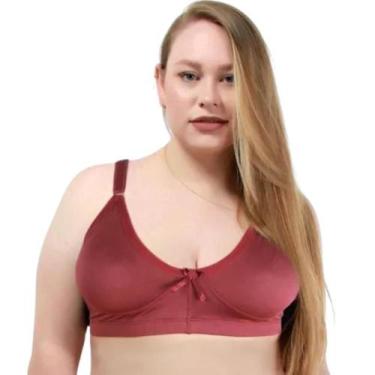 Imagem de Sutian Plus Size Reforçado Feminino Sem Bojo Alça Grossa Sustentação L