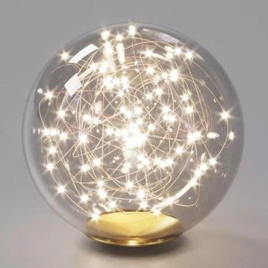 Imagem de Lustre Pendente Com Globo Moderno Em Led 3 Em 1 - GENÉRICA, Dourado