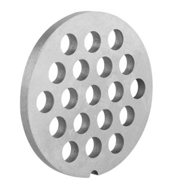 Imagem de Moedor de Carne Triturador Placa Picador Faca Disco Forte Durável Ferramenta Moagem para Cozinha Aço Carbono Prata 3mm 5mm 7.5mm Furos (Furo redondo pequeno 8mm)
