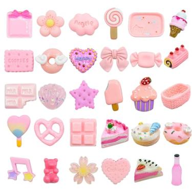 Imagem de Pingentes de slime, pingentes de sapato, pingentes de unha, enfeites de resina plana sortidos Kawaii 3D, um exclusivo 30 peças de contas de geleca de resina plana para álbuns, clipe de cabelo,