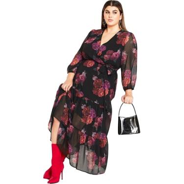 Imagem de City Chic Vestuário feminino CITYCHIC Plus Size Maxi Monique PRT, Prize Floral, Floral premiado, 58