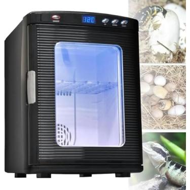 Imagem de CNAOHGHN Incubadora de ovos de répteis, incubadora de laboratório científico portátil de répteis de 25L com iluminação de observação de 5°C-60°C/LED, para tartaruga-lagarto