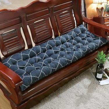 Imagem de Almofada para espreguiçadeira com laços, almofada confortável e durável para cadeira de pátio ao ar livre, jardim, piscina, almofadas de banco longo(Type A,45 * 150cm)