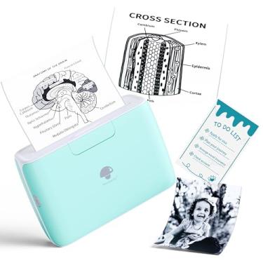 Imagem de Phomemo Impressora térmica portátil M04S, impressora de etiquetas Bluetooth, impressora de notas adesivas, suporta largura de impressão de 6 cm, 300 dpi, compatível com telefones, computadores